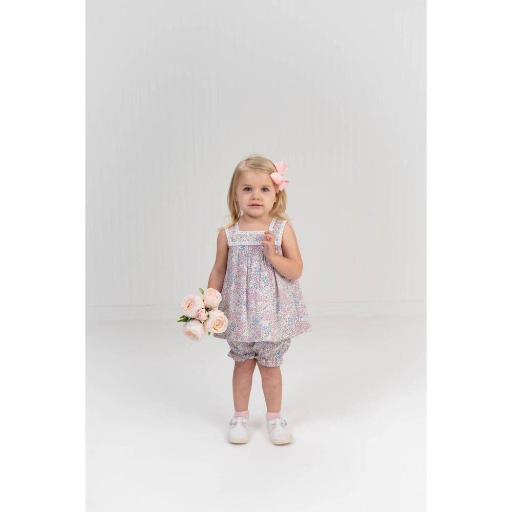 NEW THE OAKS APPAREL ryleigh floral bloomer set in lilac